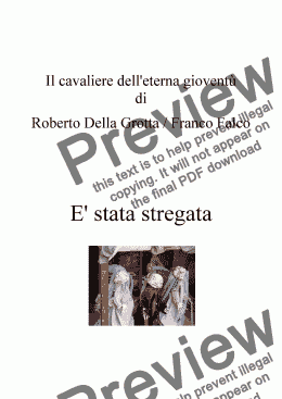 page one of E’ stata stregata