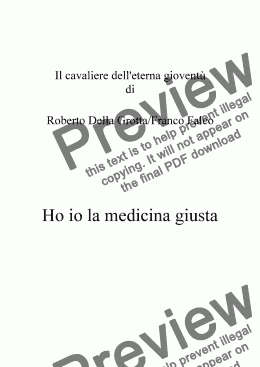 page one of Ho io la medicina giusta