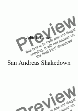 page one of San Andreas Shakedown