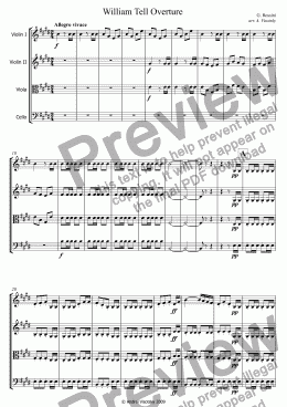 page one of William Tell Overture