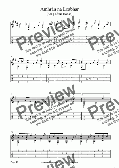 Amhrán na Leabhar - Download Sheet Music PDF file