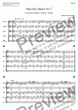 page one of Slavonic Dance, Op.46 No.7