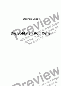 page one of Wind Band: March - Die Soldaten Von Celle