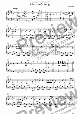 page one of Christine's Song