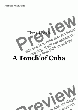 page one of A Touch of Cuba