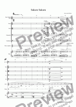 page one of Sakura Sakura (juvenilia, mixed ensemble)