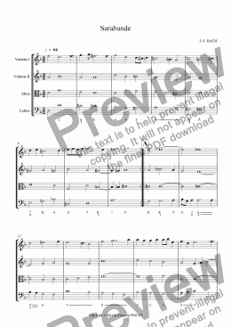 page one of Sarabande