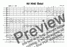 page one of No! More! Snow! - Jaz Waltz - Big Band