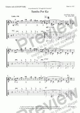 page one of Samba Por Ke (GS plus TAB)