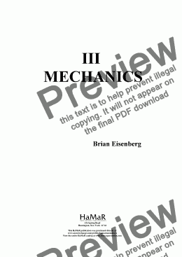 page one of III MECHANICS