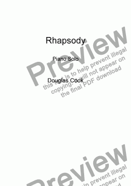 page one of Rhapsody