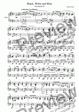 page one of Black, White and Blue III