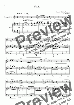 page one of Cantilena No.1. for trumpet in Bb