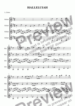 page one of HALLELUIAH