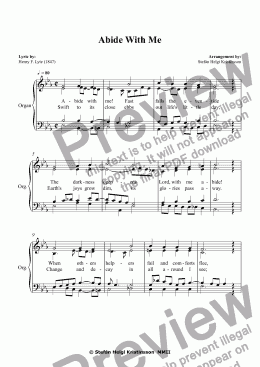 page one of Abide With Me