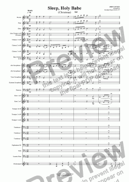 page one of Sleep, Holy Babe (Christmas) - Concert Band