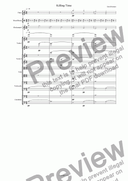 page one of Killing Time for Orchestra