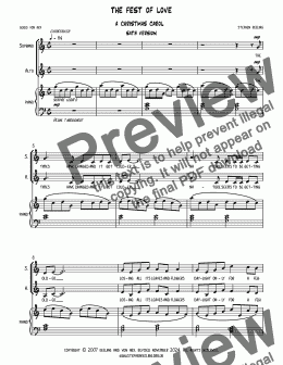 page one of THE FEST OF LOVE - A Christmas Carol SATB 