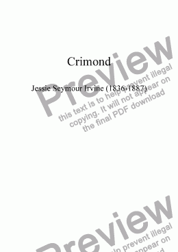 page one of Crimond - 7.7.7.7.7.7.7.7. (includes descant)