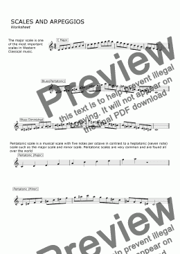 page one of <b>SCALES AND ARPEGGIOS </b>