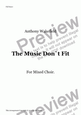 page one of The Music Don`t Fit