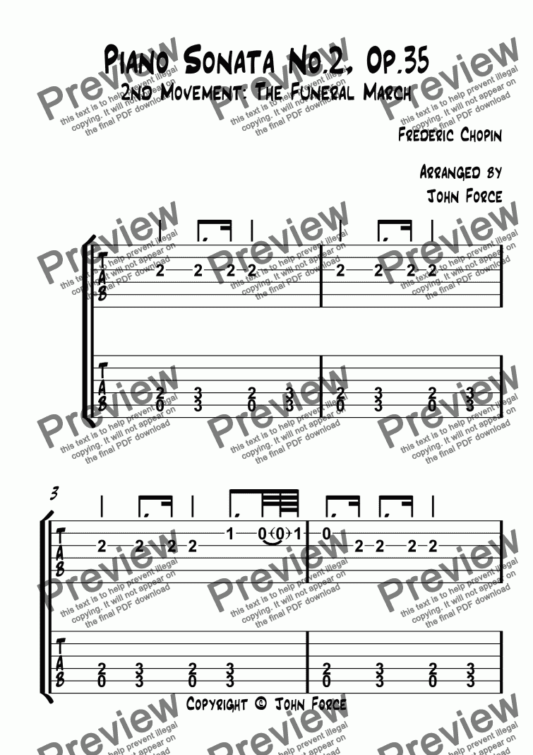 Chopin Piano Sonata No 2 Op 35 2nd Movement The Funeral March Pdf