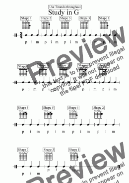 page one of Study in G (Arpeggio Study)