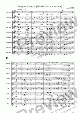 page one of Dvorak: Songs of Nature:[1]