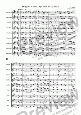 page one of Dvorak; Songs of Nature [5] 