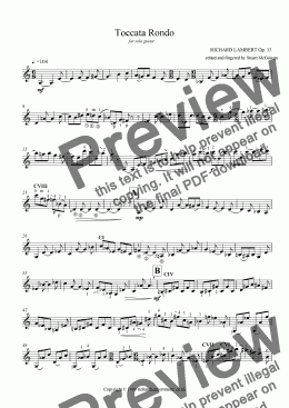 page one of Toccata Rondo for solo guitar