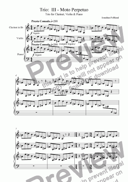 page one of Trio:  III - Moto Perpetuo