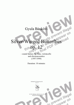 page one of Silver-Winged Butterflies op. 12