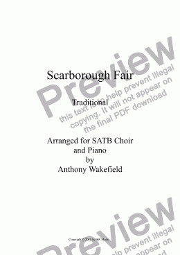 page one of Scarborough Fair