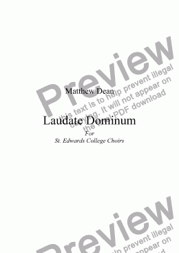 page one of Laudate Dominum