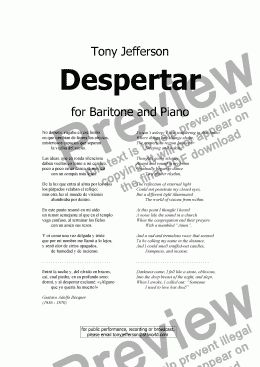 page one of Despertar (Awakening)