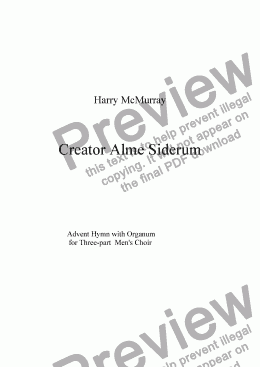 page one of Creator alme siderum