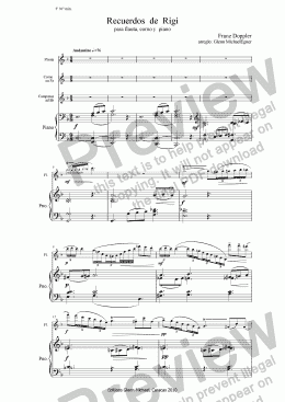 page one of Doppler, Trio for Horn, Flute &  Piano
