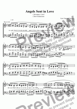 page one of ANGELS SENT IN LOVE Choir Reduction