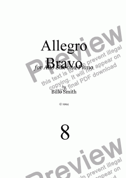 page one of Allegro Bravo
