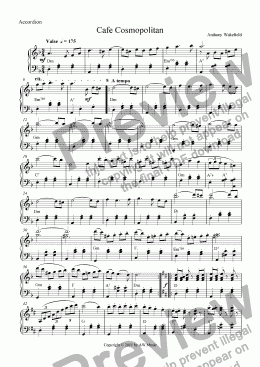 page one of Cafe Cosmopolitan (Accordion)