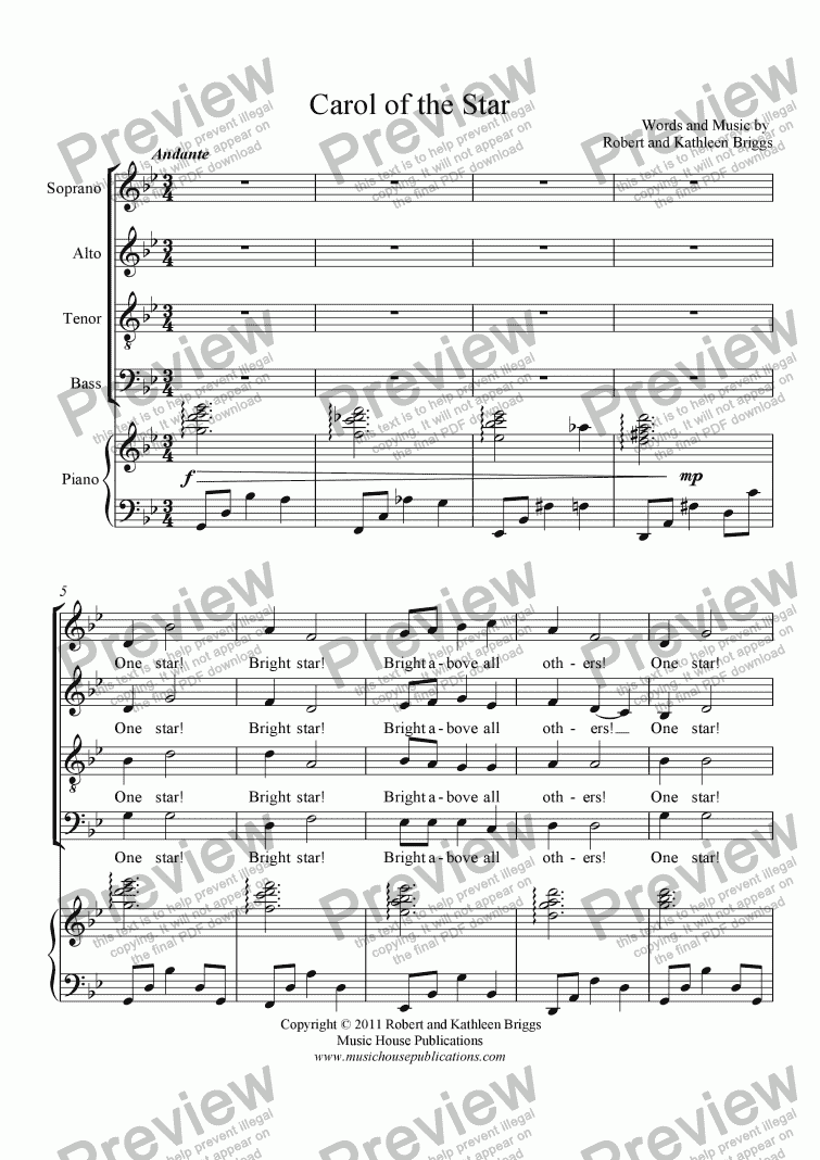 Carol Of The Star Download Sheet Music Pdf File