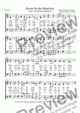 page one of Hymn for the Homeless