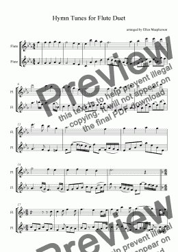 page one of Hymn Tunes for Flute Duet