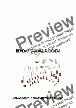 page one of Hevenu Shalom Aleichem