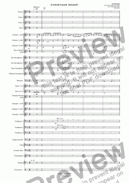 page one of Christians Awake! (Christmas) - Concert Band