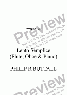 page one of Lento Semplice (Flute & Oboe)