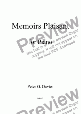 page one of Memoirs Plaisant