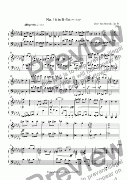 page one of 24 Preludes for piano, Op. 39 - Prelude No. 16 in B-flat minor