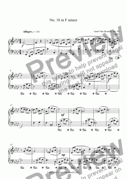 page one of 24 Preludes for piano, Op. 39 - Prelude No. 18 in F minor