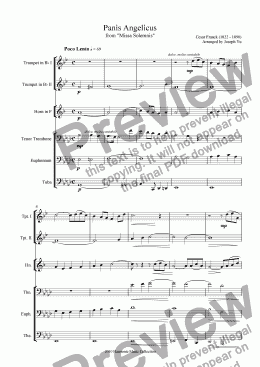 page one of Panis Angelicus